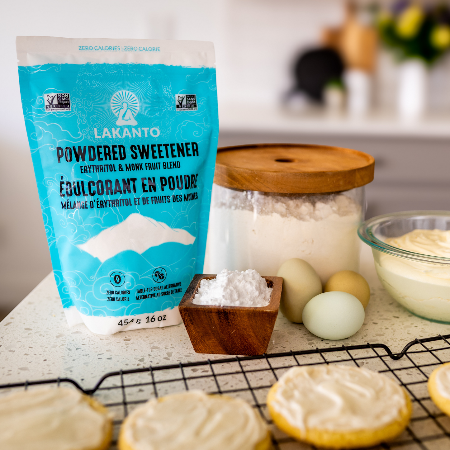 L’édulcorant Monkfruit avec érythritol- substitut du sucre en poudre
