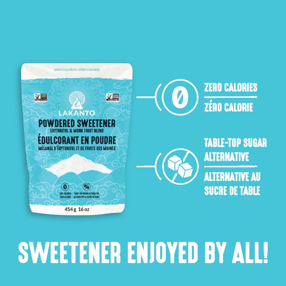 L’édulcorant Monkfruit avec érythritol- substitut du sucre en poudre