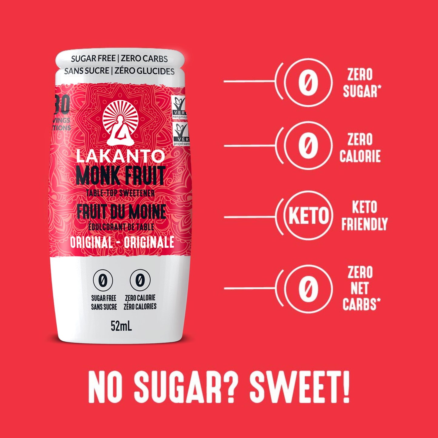 Liquid Monk Fruit Sweetener Extract Drop - Original