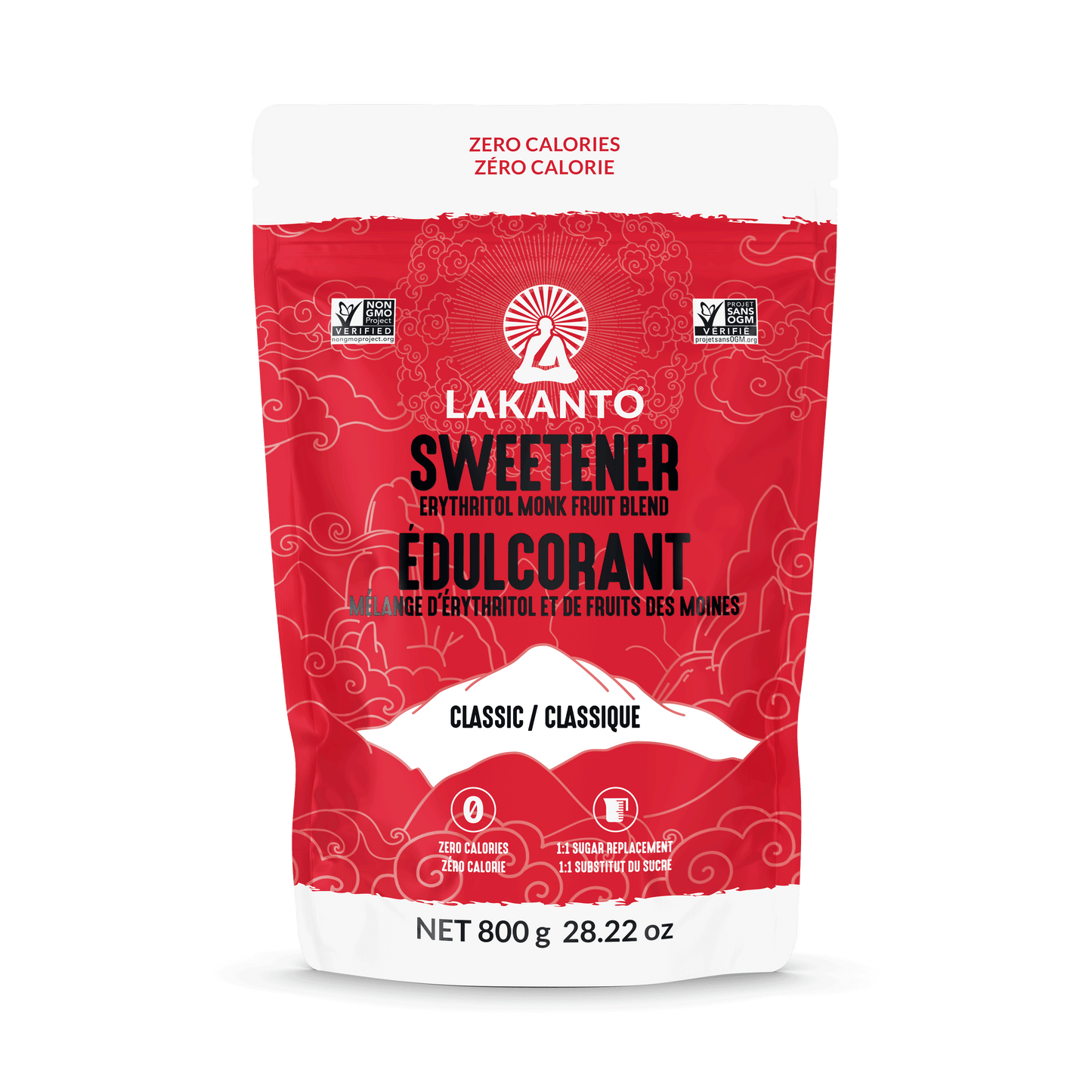 Classic Monk Fruit Sweetener with Erythritol - White Sugar Substitute