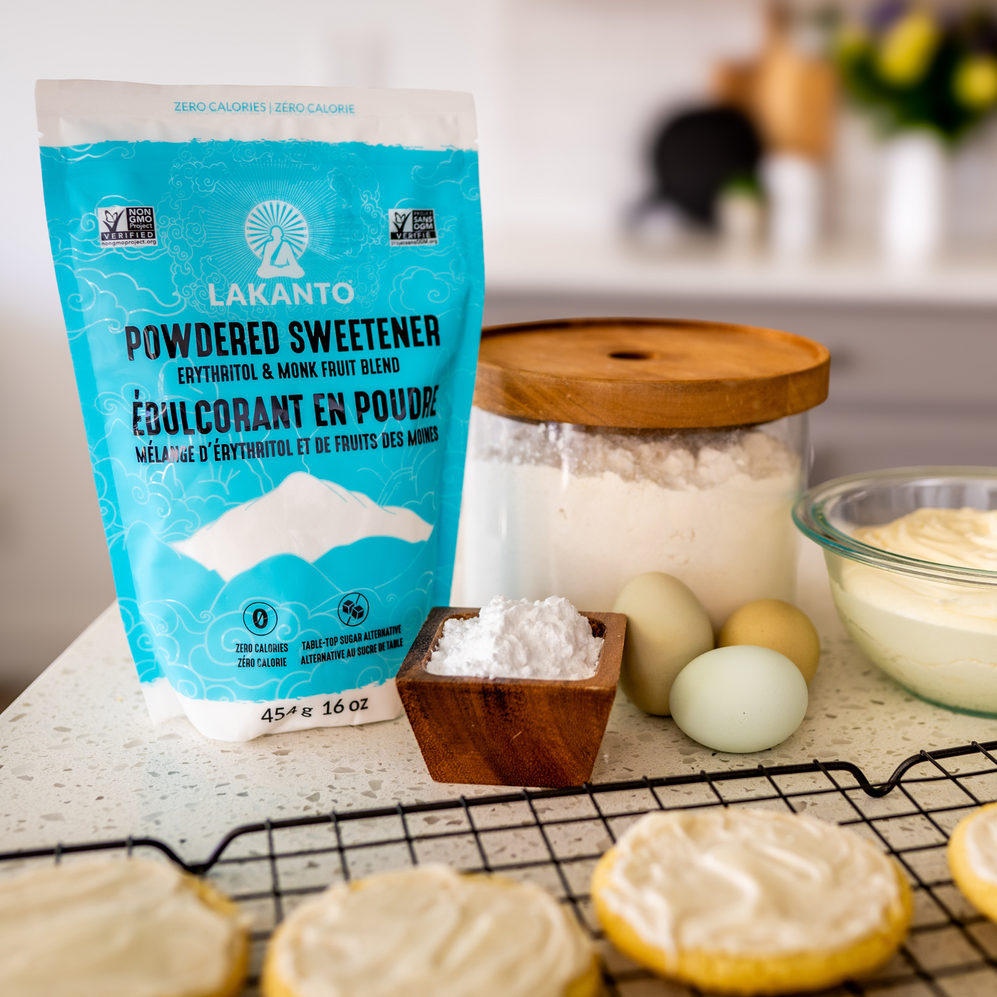 Powdered Monk Fruit Sweetener with Erythritol - Powdered Sugar Replacement