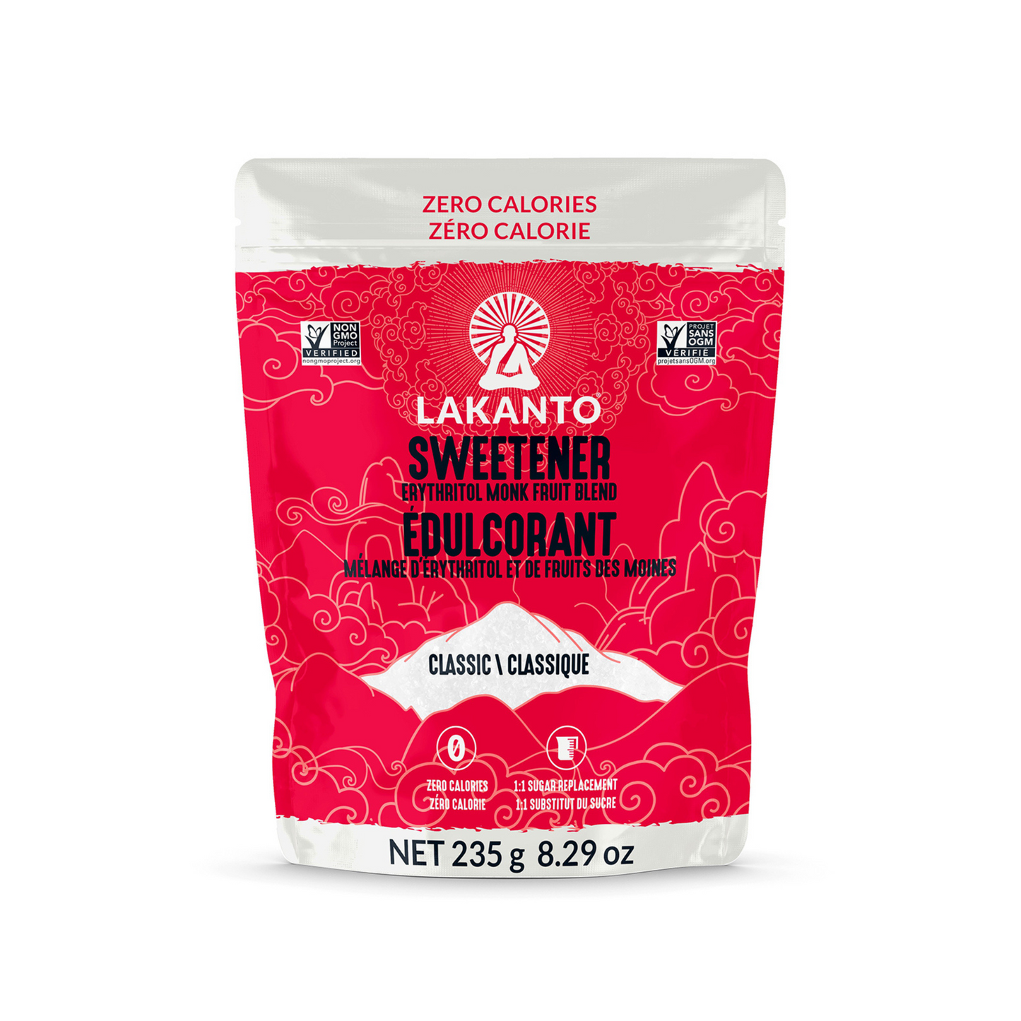 Classic Monk Fruit Sweetener with Erythritol - White Sugar Substitute