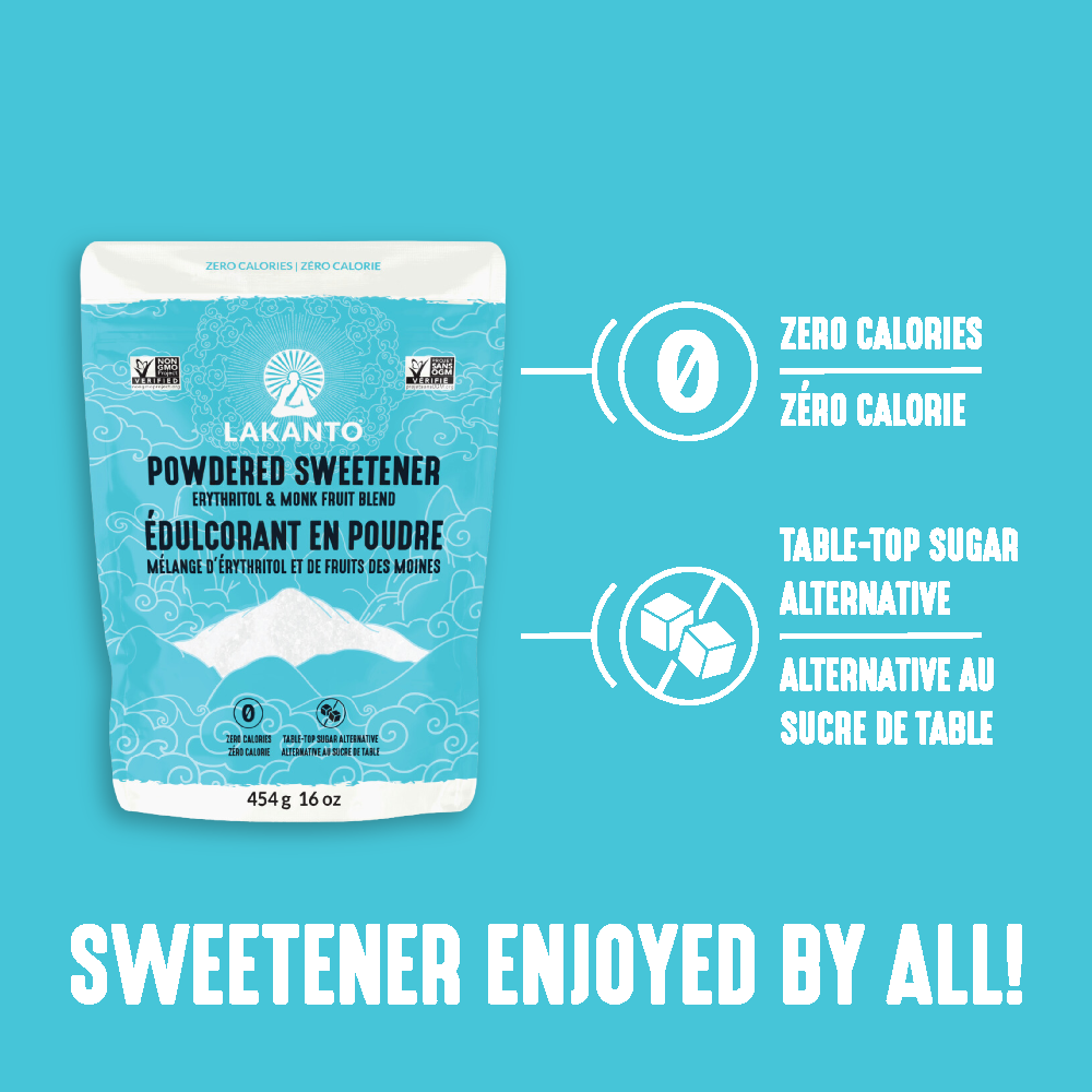 Powdered Monk Fruit Sweetener with Erythritol - Powdered Sugar Replacement