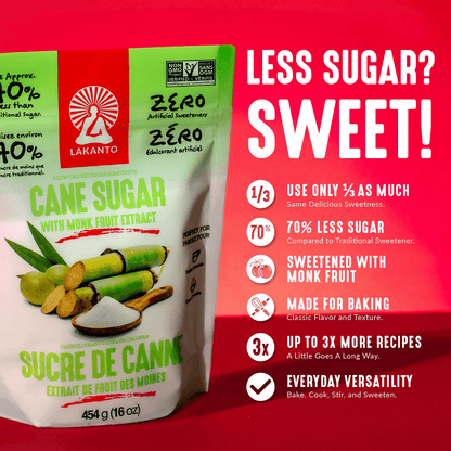 Cane Sugar with Monkfruit (1 lb)