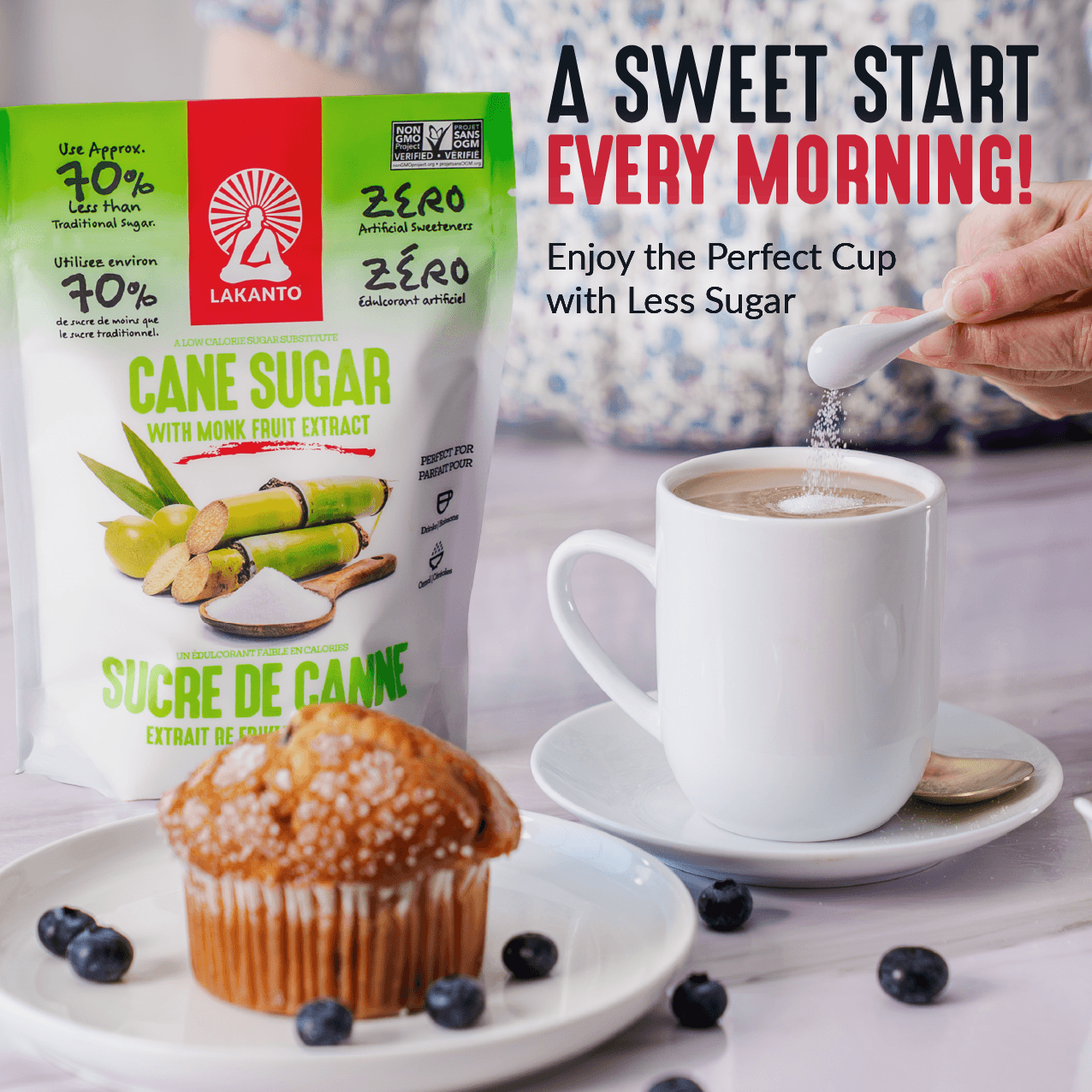 Cane Sugar with Monkfruit (1 lb)