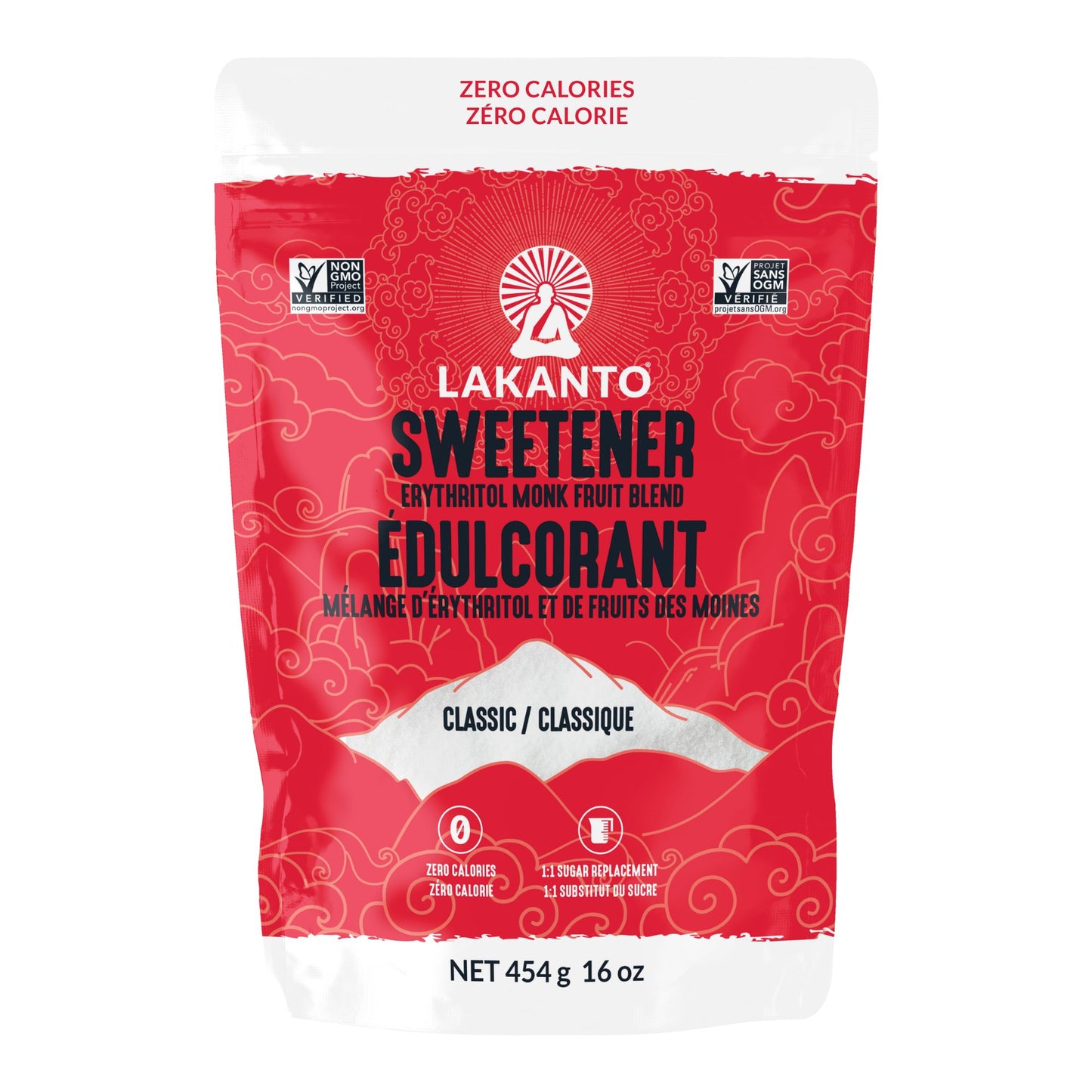 Classic Monk Fruit Sweetener with Erythritol - White Sugar Substitute