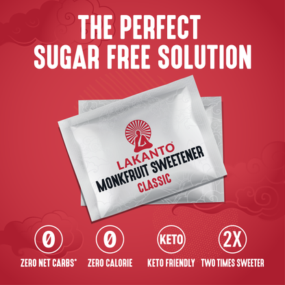 Classic Monkfruit and Erythritol 2:1 Sweetener Packets - White Sugar Replacement