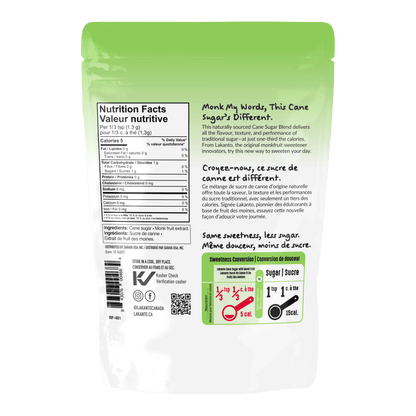 Cane Sugar with Monkfruit (1 lb)