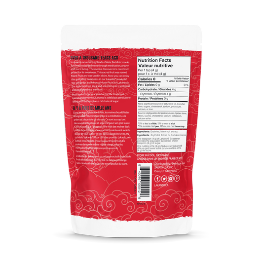 Classic Monk Fruit Sweetener with Erythritol - White Sugar Substitute